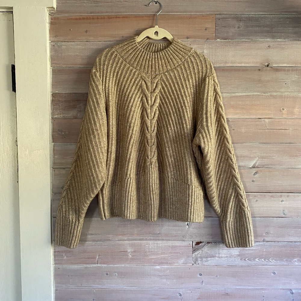 Ophelia Roe tan oatmeal chunky sweater size 2X